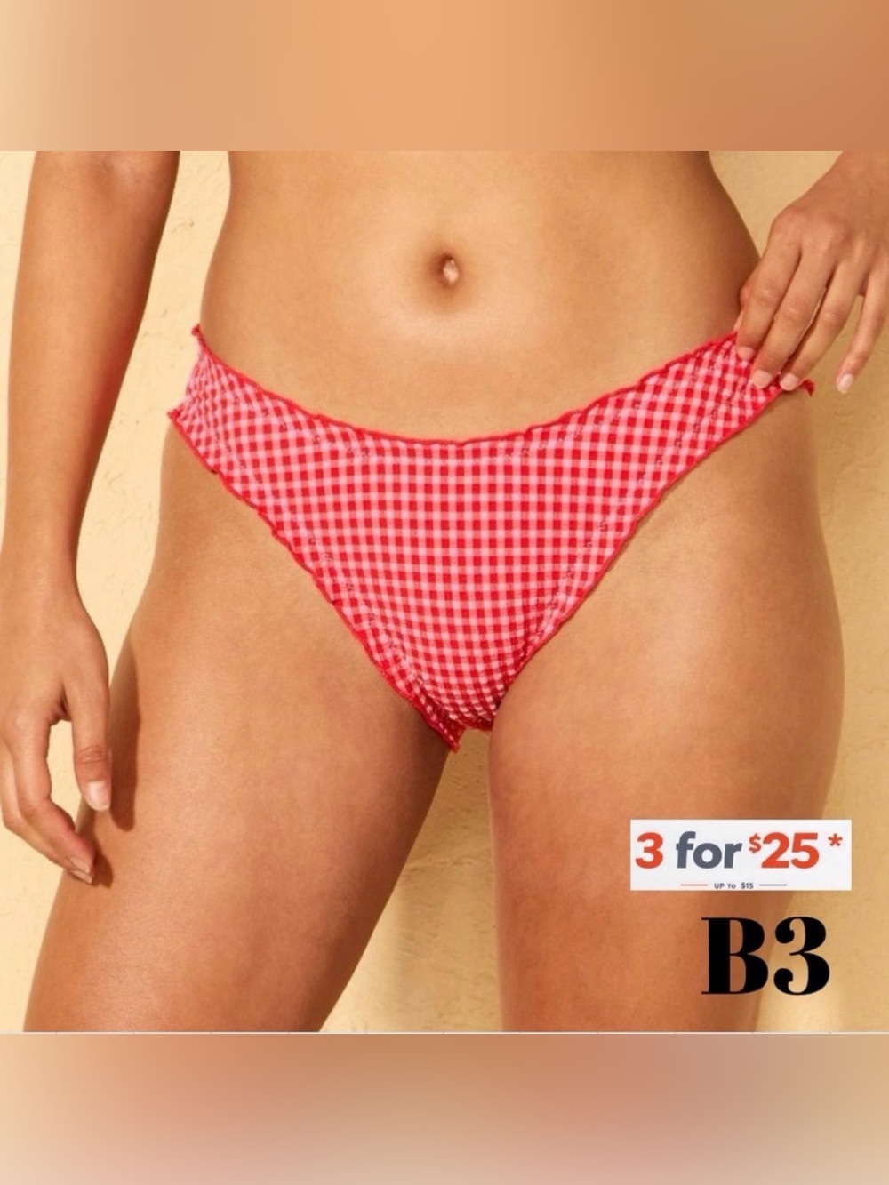 Wild Fable Red Gingham Bikini Bottom